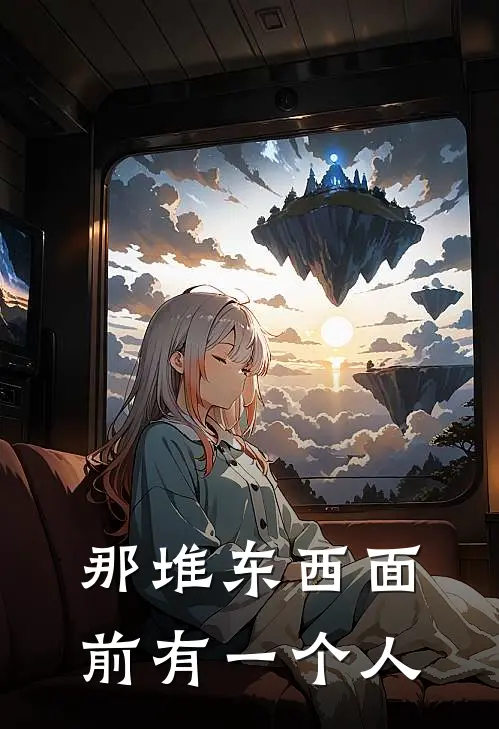 那堆东西面前有一个人